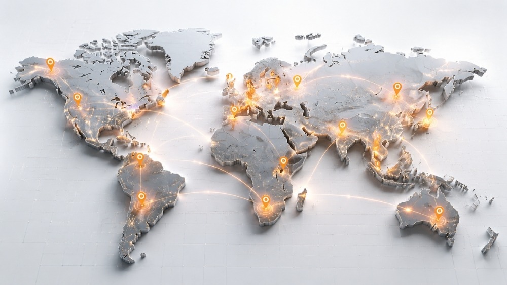 Global dealer network map